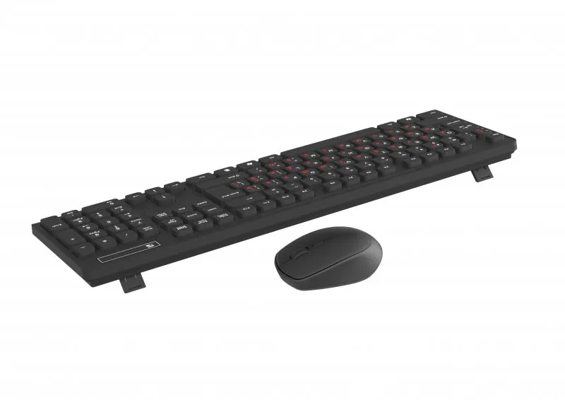 Комплект (клавіатура, миша) бездротовий Maxxter KMS-WCM-02B-UA Black - мініатюра 3