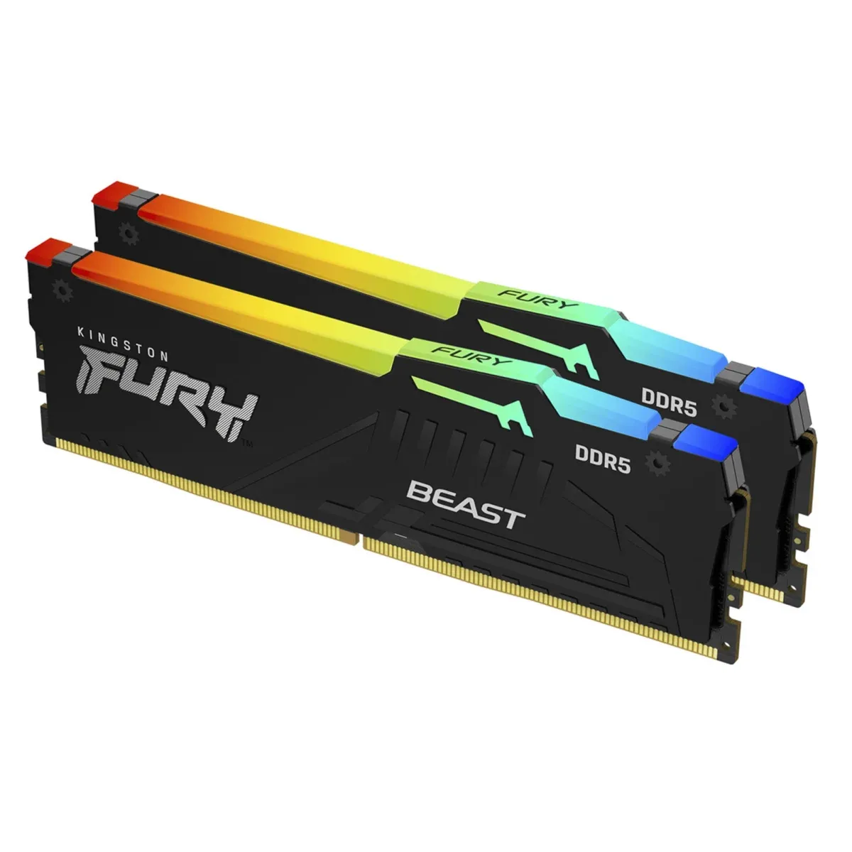 Модуль пам'яті Kingston Fury Beast Black RGB DDR5-5600 64GB (2x32GB) CL40-40-40 1.25V XMP (KF556C40BBAK2-64) - зображення 1