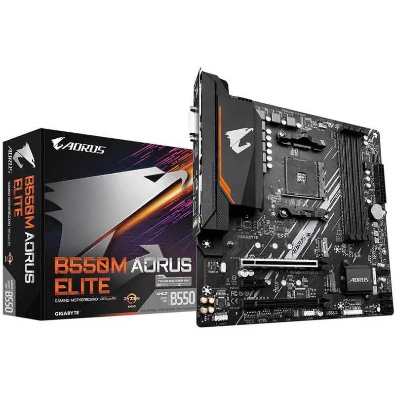Материнська плата GIGABYTE B550M AORUS ELITE - зображення 1