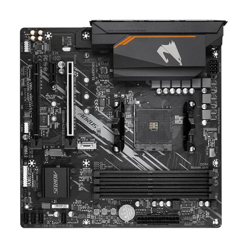Материнська плата GIGABYTE B550M AORUS ELITE - мініатюра 2