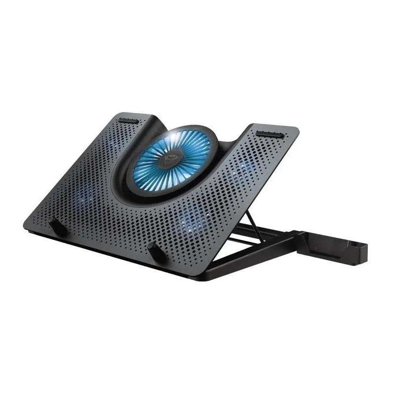 Охолоджуюча підставка для ноутбука Trust GXT 1125 Quno Blue LED 17.3" Black (23581) - зображення 1