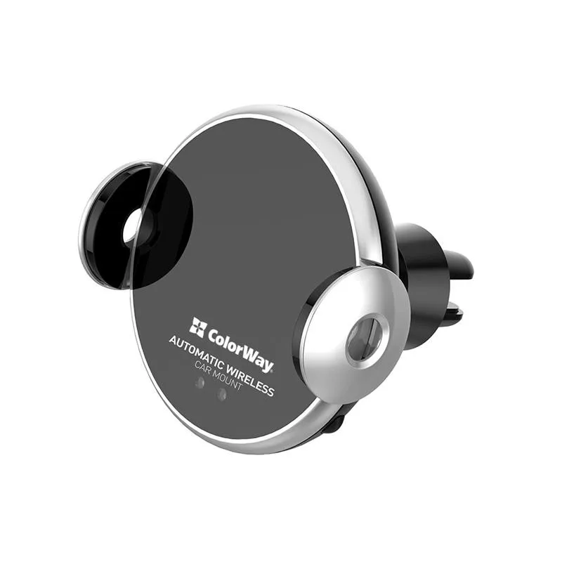 Бездротовий автомобільний зарядний пристрій ColorWay AutoSense Car Wireless Charger 2 10W Black (CW-CHAW035Q-BK) - зображення 1