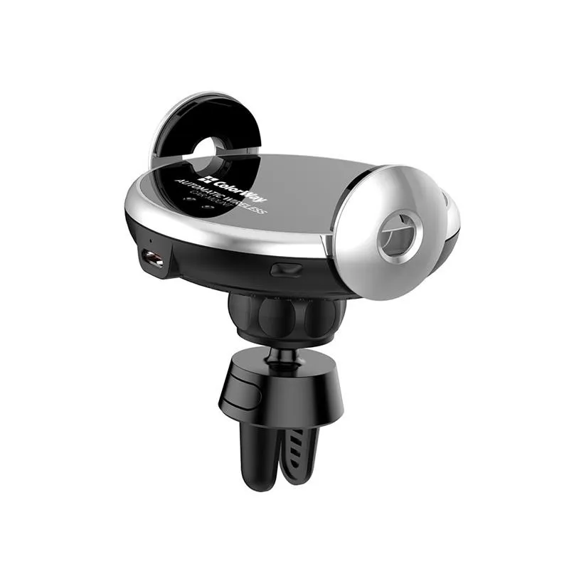 Бездротовий автомобільний зарядний пристрій ColorWay AutoSense Car Wireless Charger 2 10W Black (CW-CHAW035Q-BK) - мініатюра 4