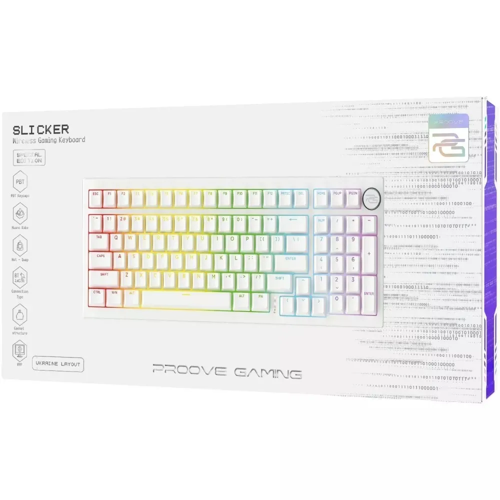 Клавіатура Proove Gaming Slicker Special Edition UA White - мініатюра 7