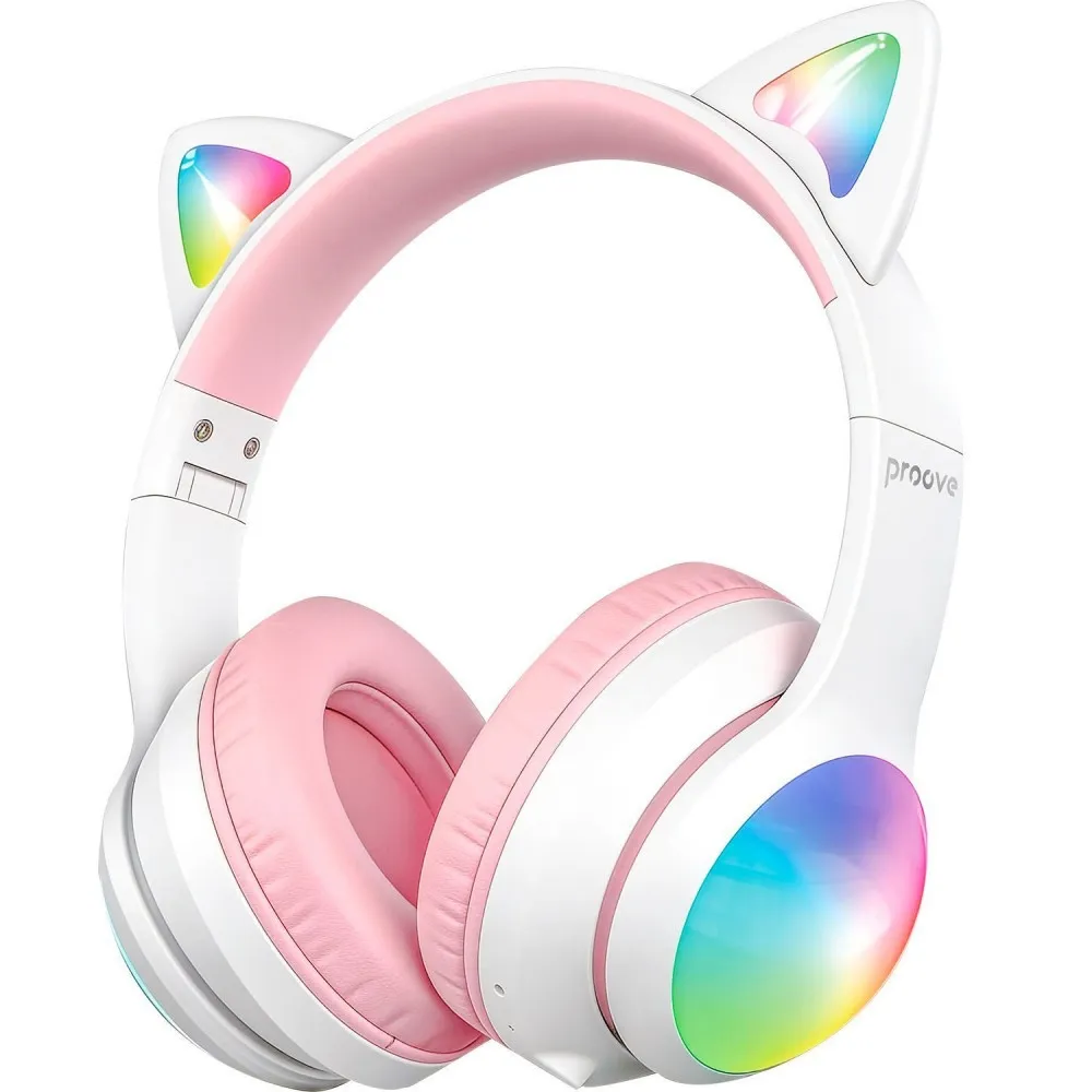 Bluetooth-гарнітура Proove Kids LumiCat (APP) White/Pink (HPLC0001AP25) - зображення 1