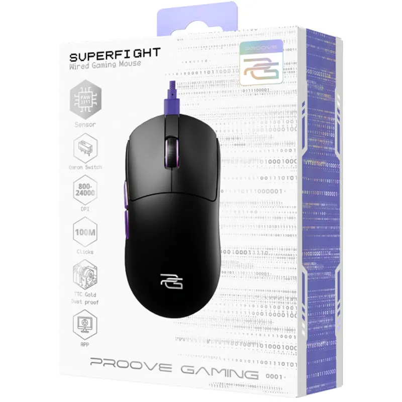 Миша Proove Gaming Superfight Wired Black/Purple (GMSW00102001) - мініатюра 5