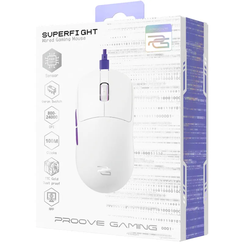 Миша Proove Gaming Superfight Wired White/Purple (GMSW00102002) - мініатюра 5