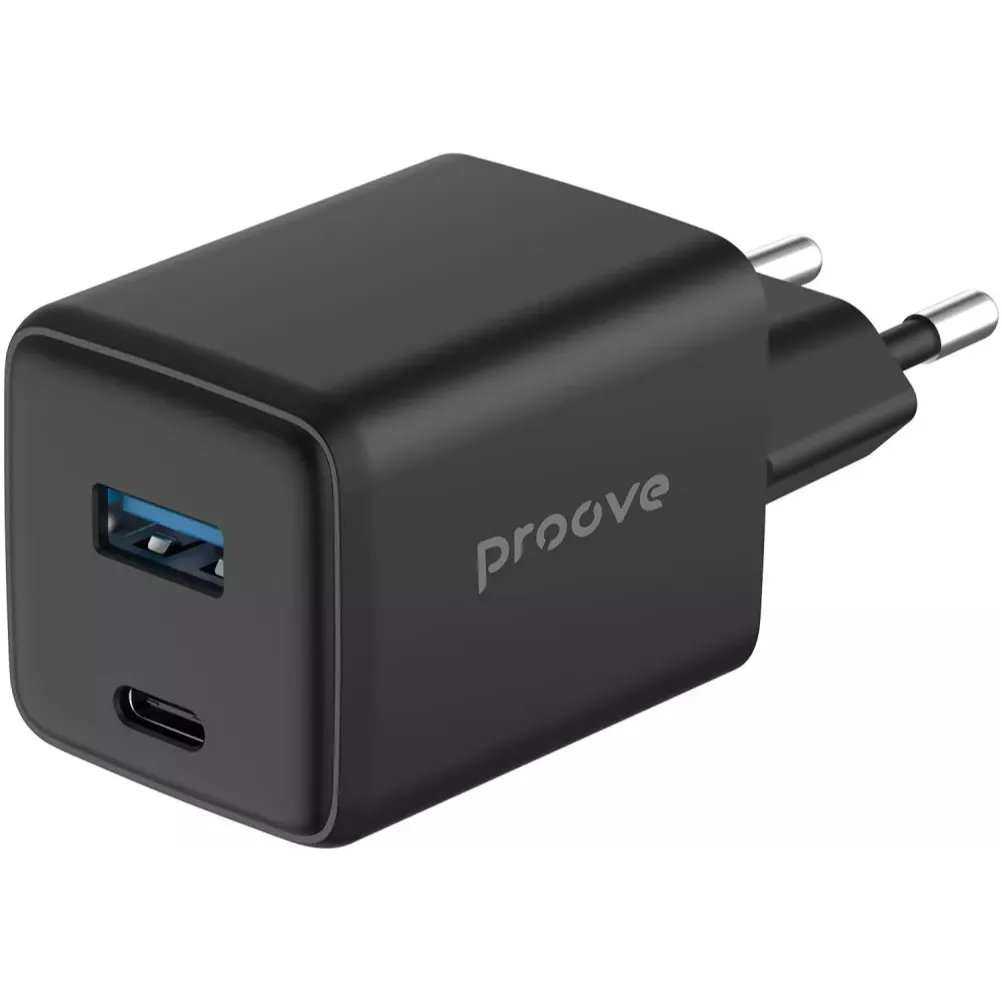 Мережевий зарядний пристрій Proove Pocket GaN (1USB-C, 1USB) 45W Black (WCPG45110001) - мініатюра 3