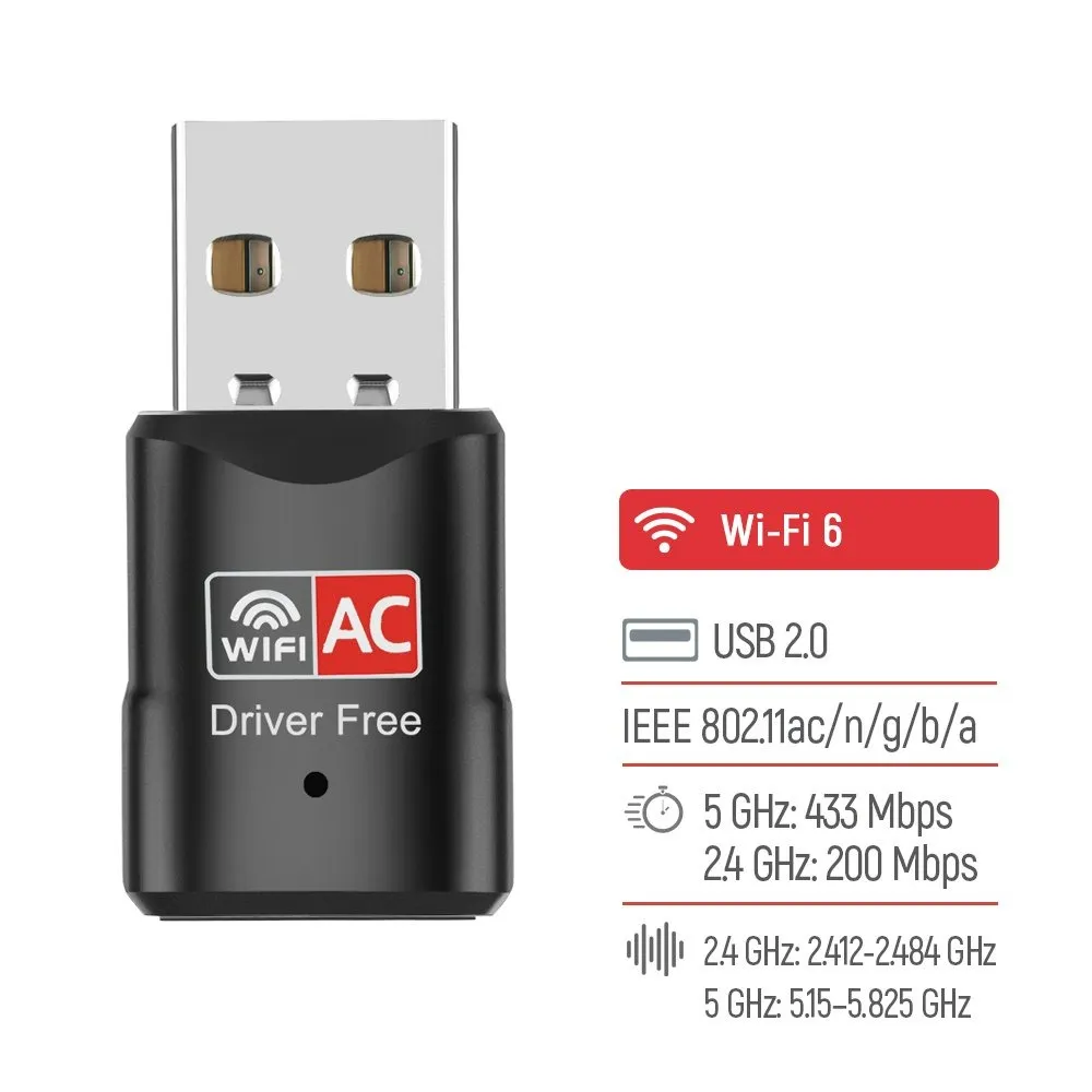 Адаптер СolorWay Wi-Fi дводіапазоний (2.4ГГц/200Мбіт + 5ГГц/433Мбіт) - мініатюра 4