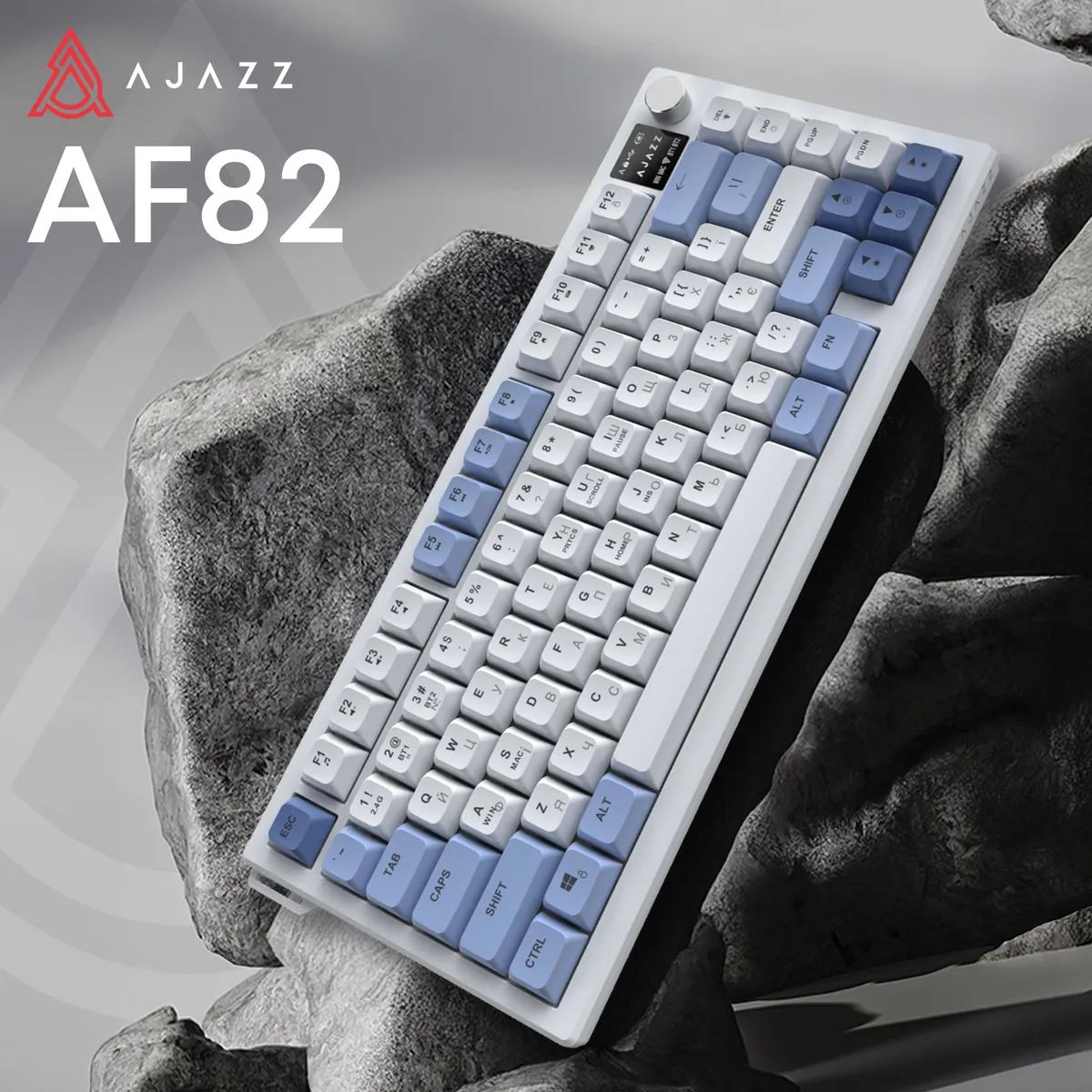 Клавіатура бездротова Ajazz AF82 Blue/White (AF82-BW) - мініатюра 6