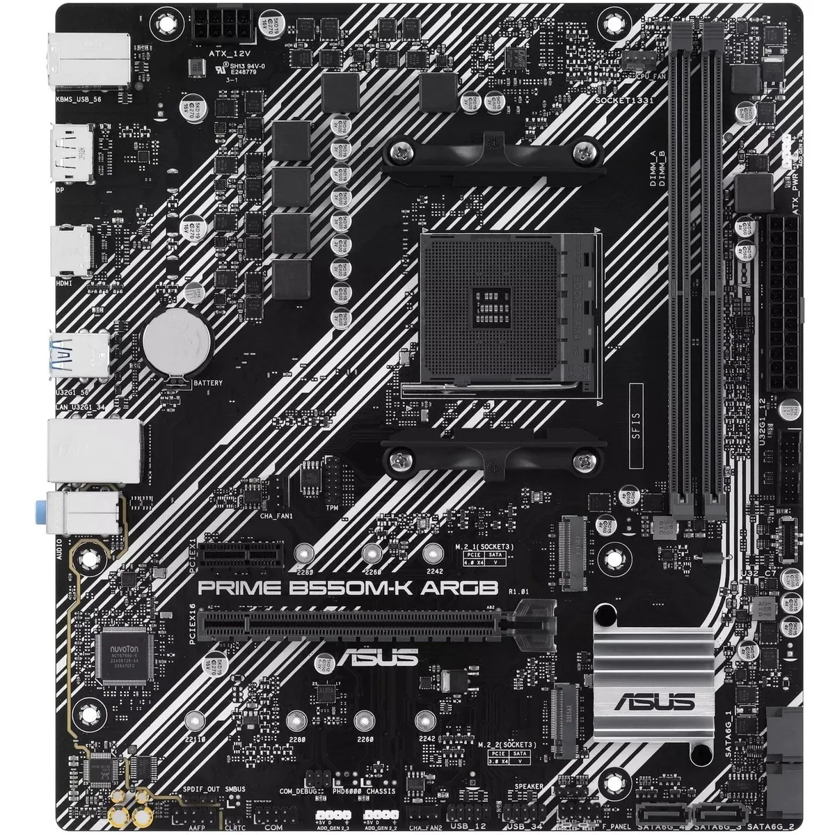 Материнська плата Asus Prime B550M-K ARGB Socket AM4 - мініатюра 5
