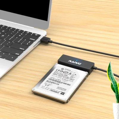 Адаптер Maiwo USB 3.0 to HDD SATA 2,5"/3,5"/5,25"/SSD, PA 2V/2A black (K10435A) - мініатюра 4