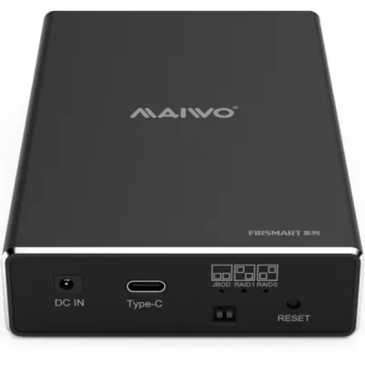 Кишеня зовнішня Maiwo 2*HDD 2.5" SATA/SSD up to 9.5mm USB3.1 GEN2 Type-C, RAID 0,1 (K25272C) - зображення 1