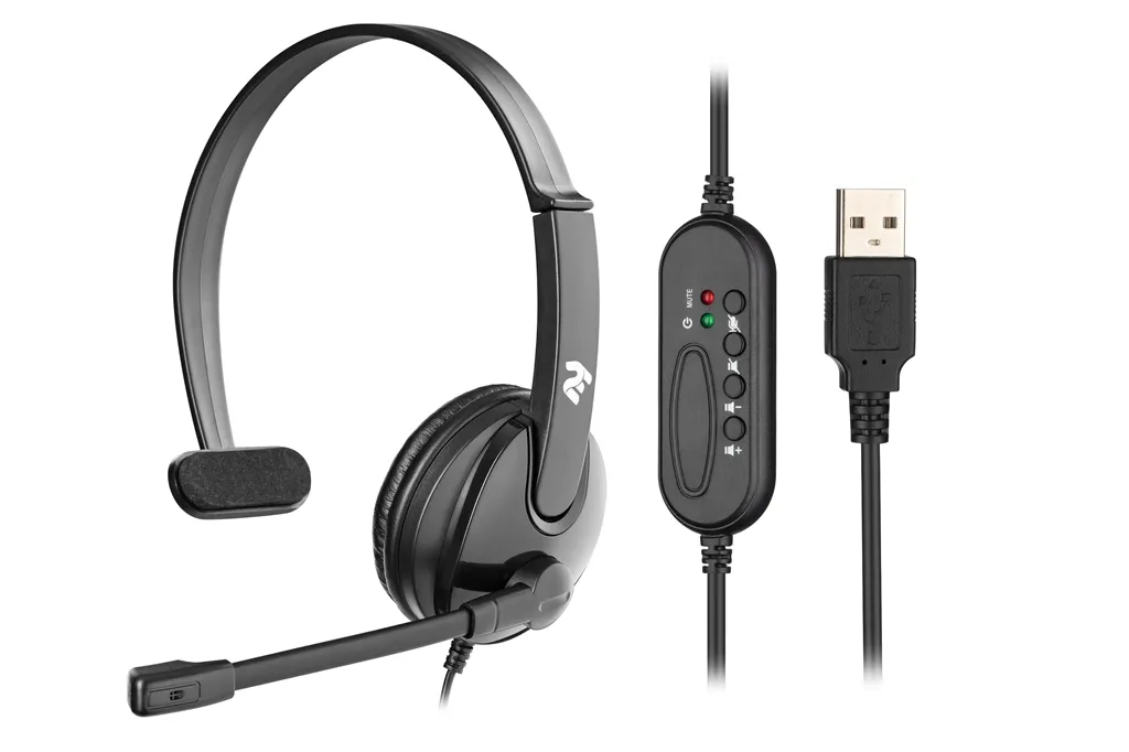 Гарнітура 2E CH12 On-Ear USB Black (2E-CH12MU) - зображення 1