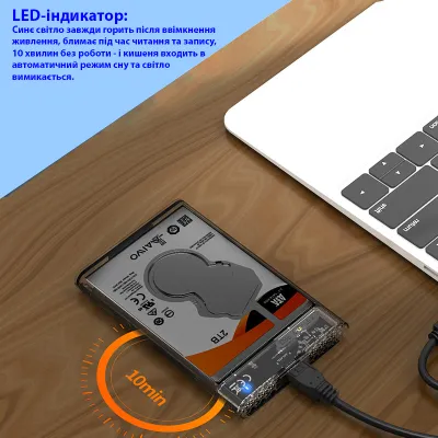 Кишеня зовнішня Maiwo 2.5" SATA/SSD HDD - USB3.0 (K2510B) - мініатюра 5