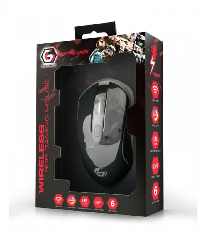 Миша бездротова Gembird MUSGW-6BL-01 Black - мініатюра 2