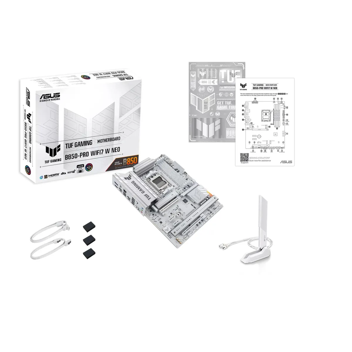 Материнська плата Asus TUF Gaming B850-Pro WiFi7 White Neo Socket AM5 - мініатюра 7