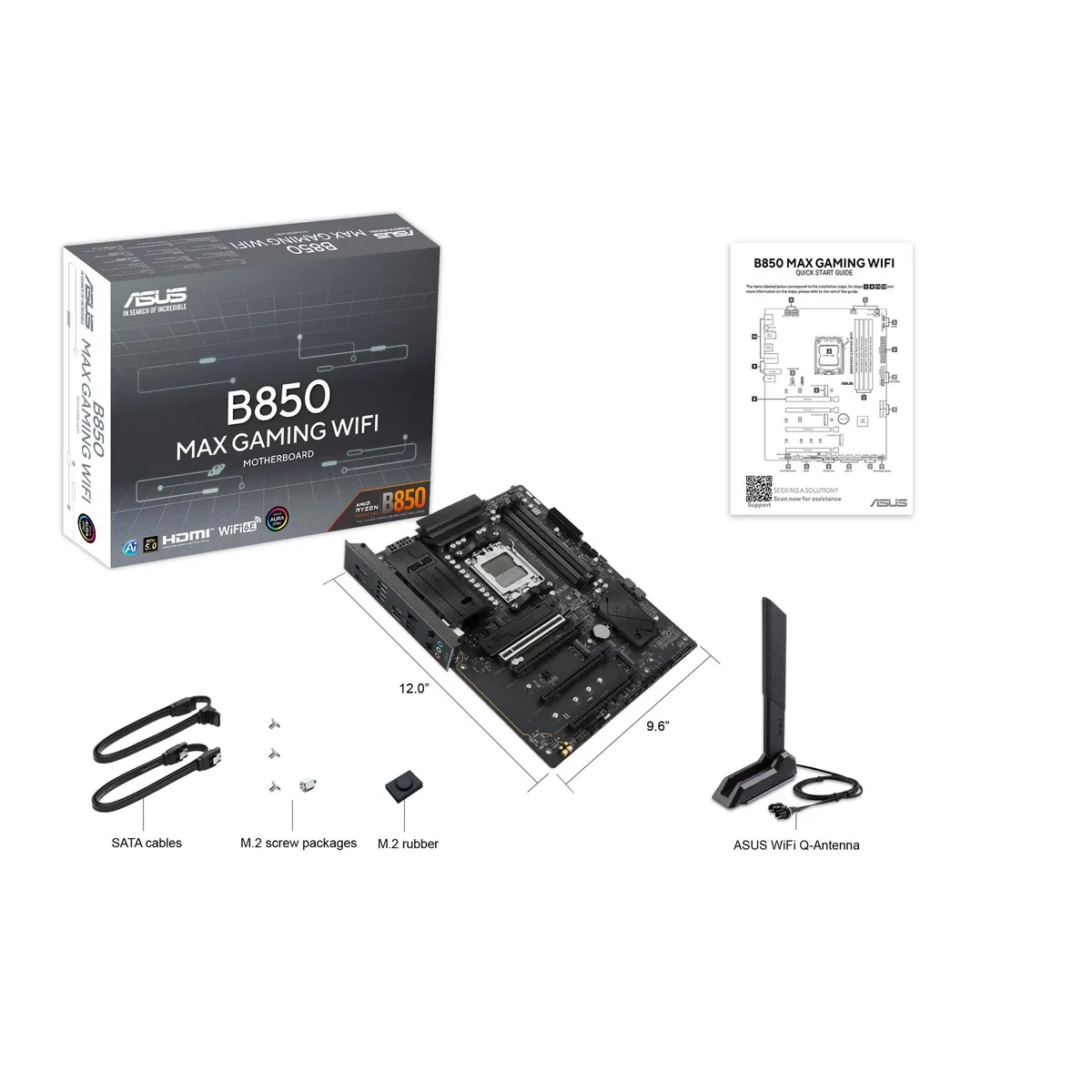 Материнська плата Asus B850 Max Gaming WiFi Socket AM5 - мініатюра 8