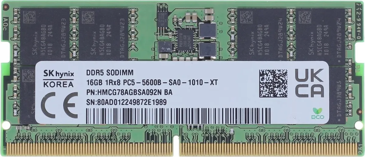 Модуль пам'яті SO-DIMM DDR5 16GB 5600 Hynix original C46 - зображення 1