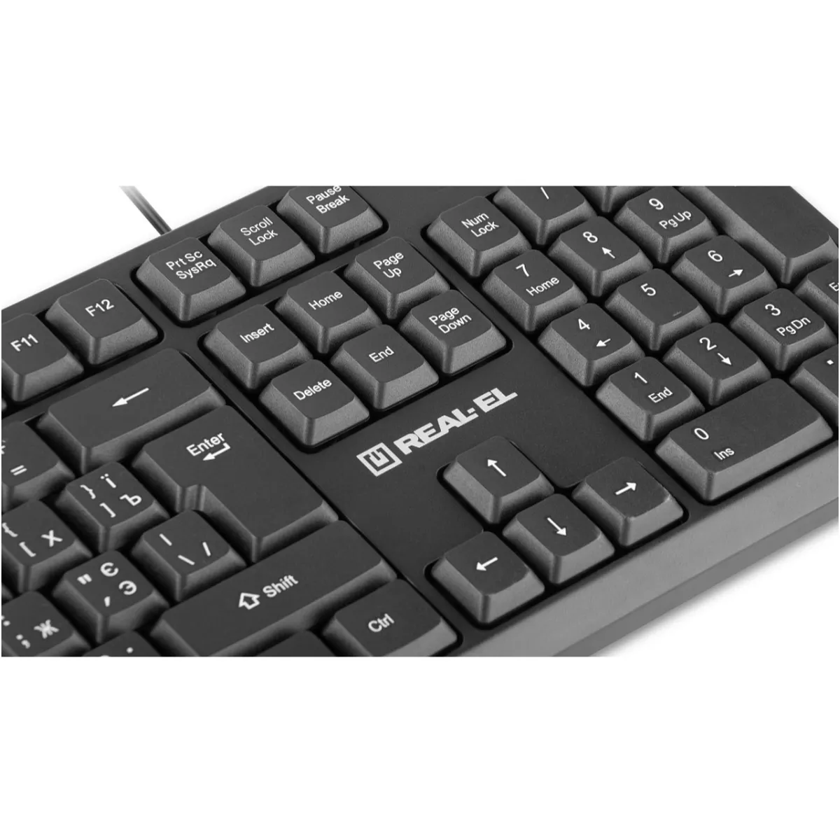 Комплект (клавіатура, миша) REAL-EL Kit-507 Black - мініатюра 5