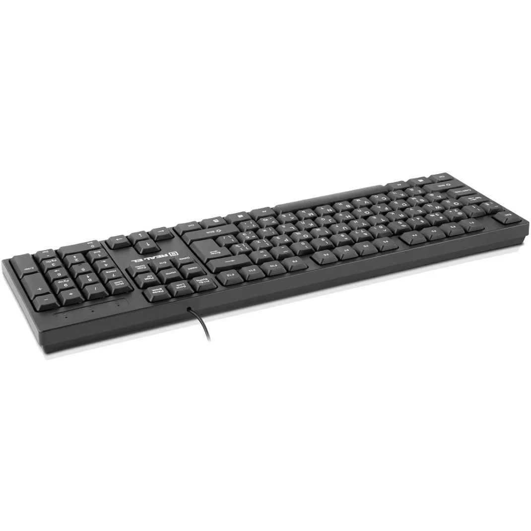 Комплект (клавіатура, миша) REAL-EL Kit-507 Black - мініатюра 7