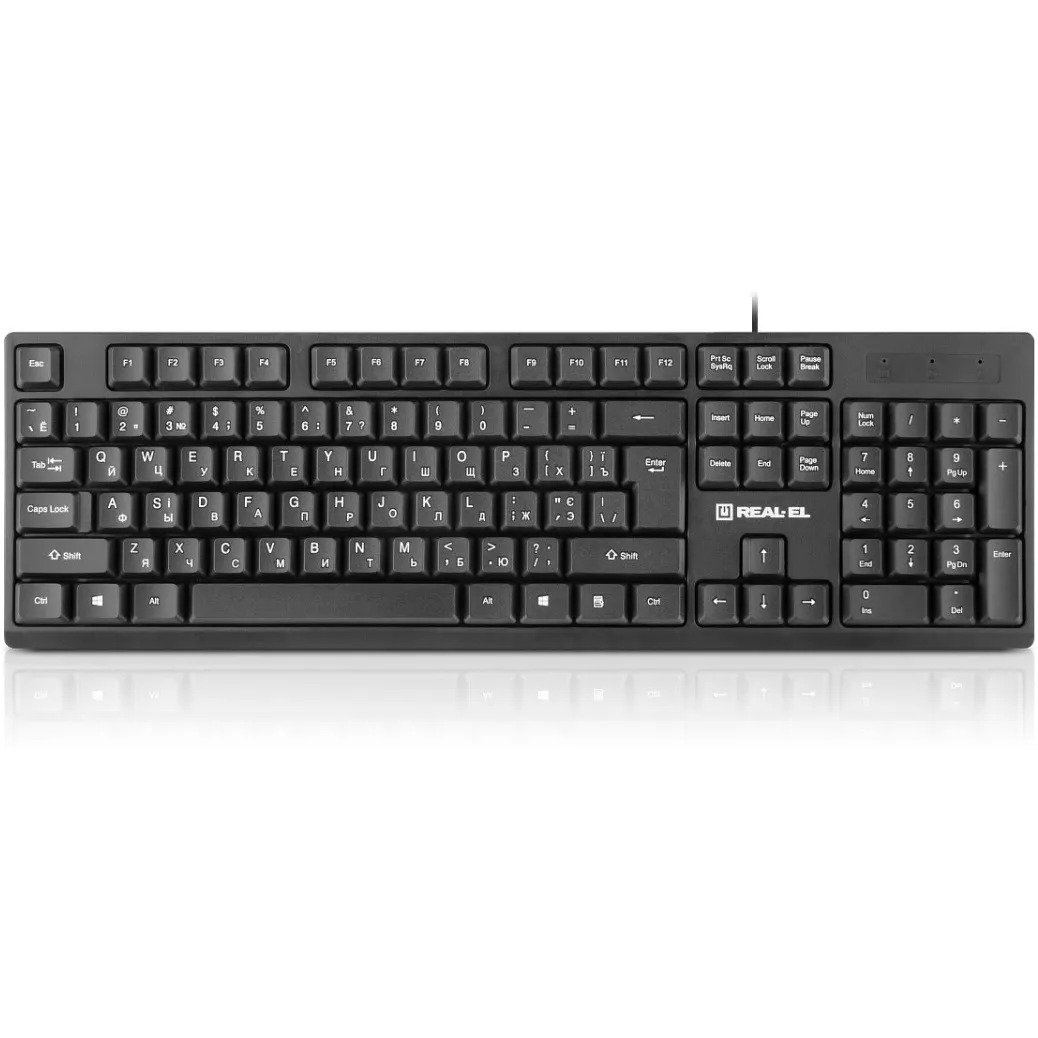 Комплект (клавіатура, миша) REAL-EL Kit-507 Black - мініатюра 8
