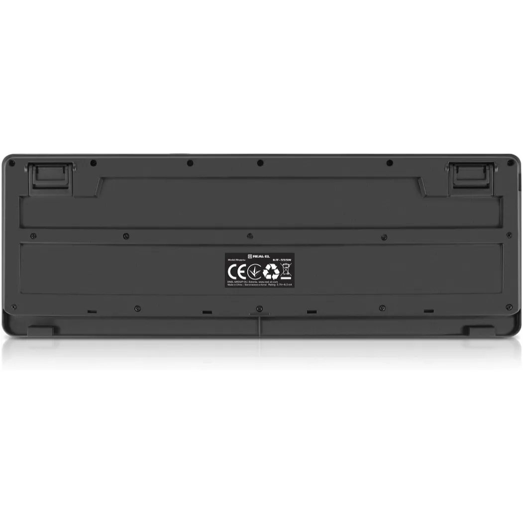 Комплект (клавіатура, миша) бездротовий REAL-EL Kit-555W Black - мініатюра 6