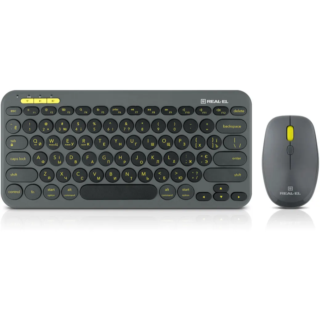 Комплект (клавіатура, миша) бездротовий REAL-EL Kit-635W Black - мініатюра 10