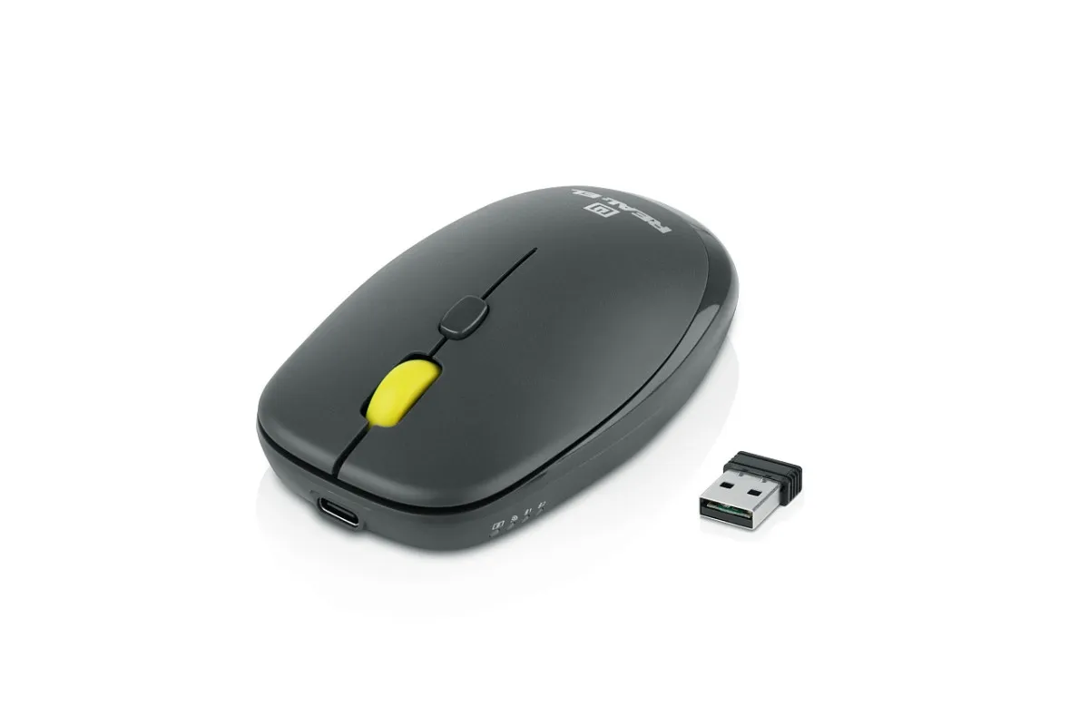 Комплект (клавіатура, миша) бездротовий REAL-EL Kit-635W Black - мініатюра 6