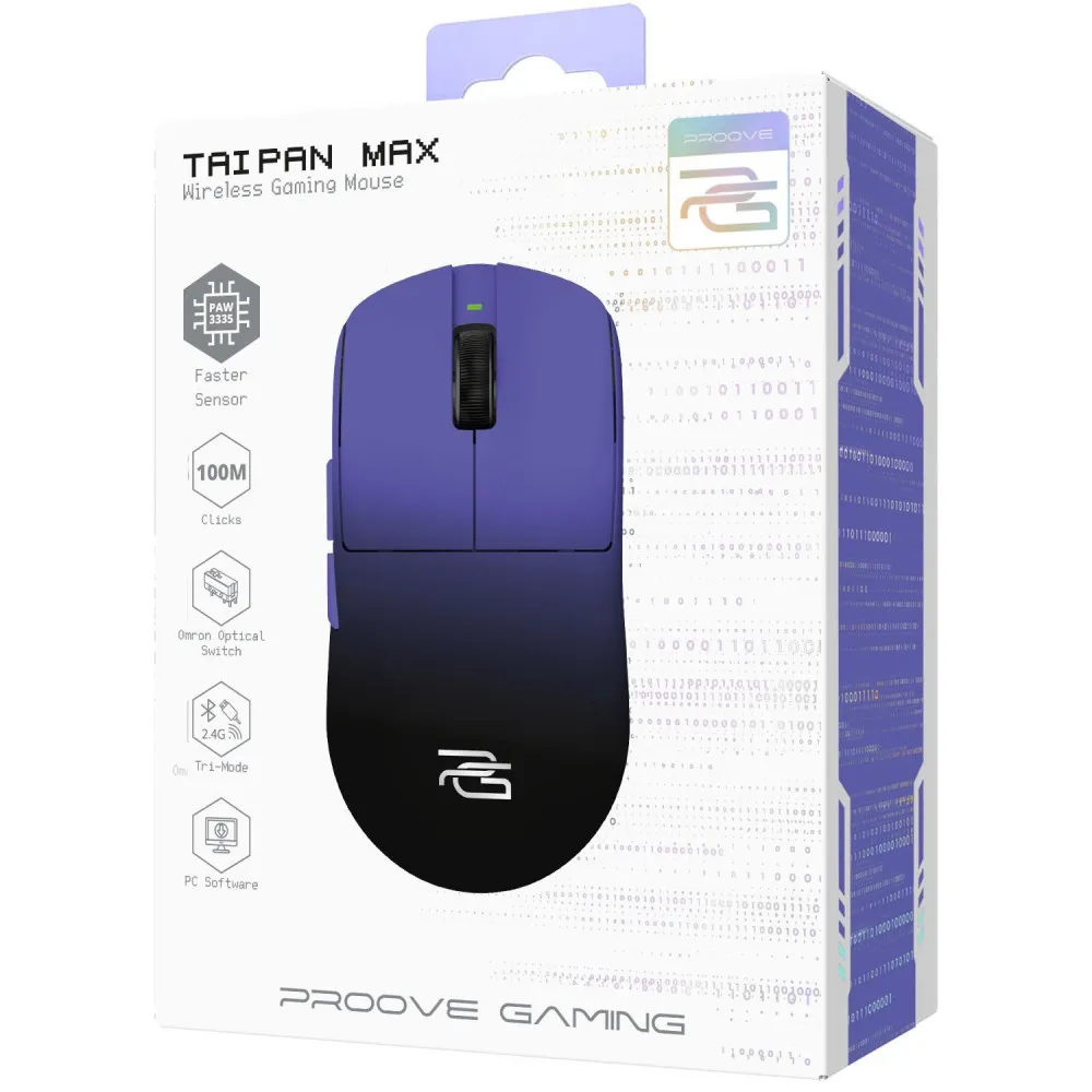Бездротова ігрова миша Proove Gaming Taipan Max (black/purple) - мініатюра 2