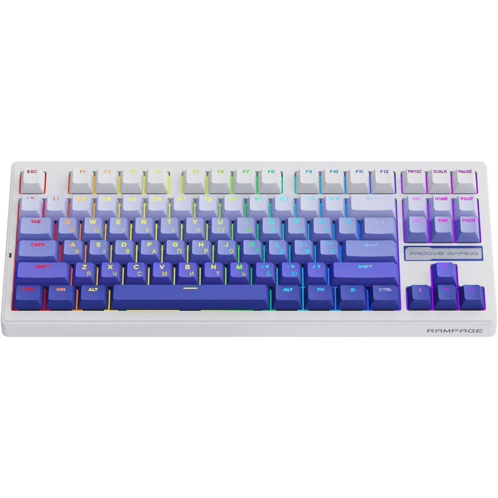 Бездротова клавіатура Proove Gaming Rampage (Ukraine Layout) (gradient purple/black) - мініатюра 13