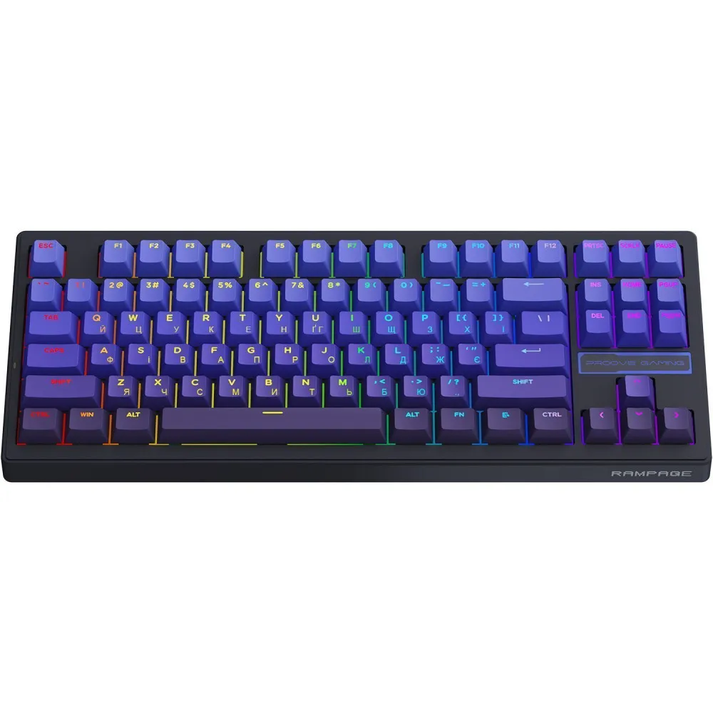 Бездротова клавіатура Proove Gaming Rampage (Ukraine Layout) (gradient purple/black) - мініатюра 4