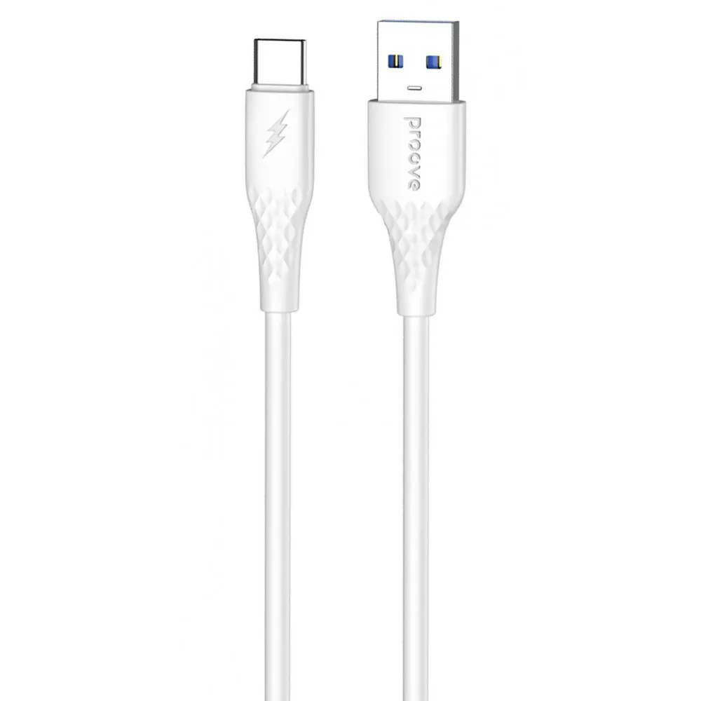 Кабель Proove GridLine USB to Type-C 3A (1m) (white) - зображення 1