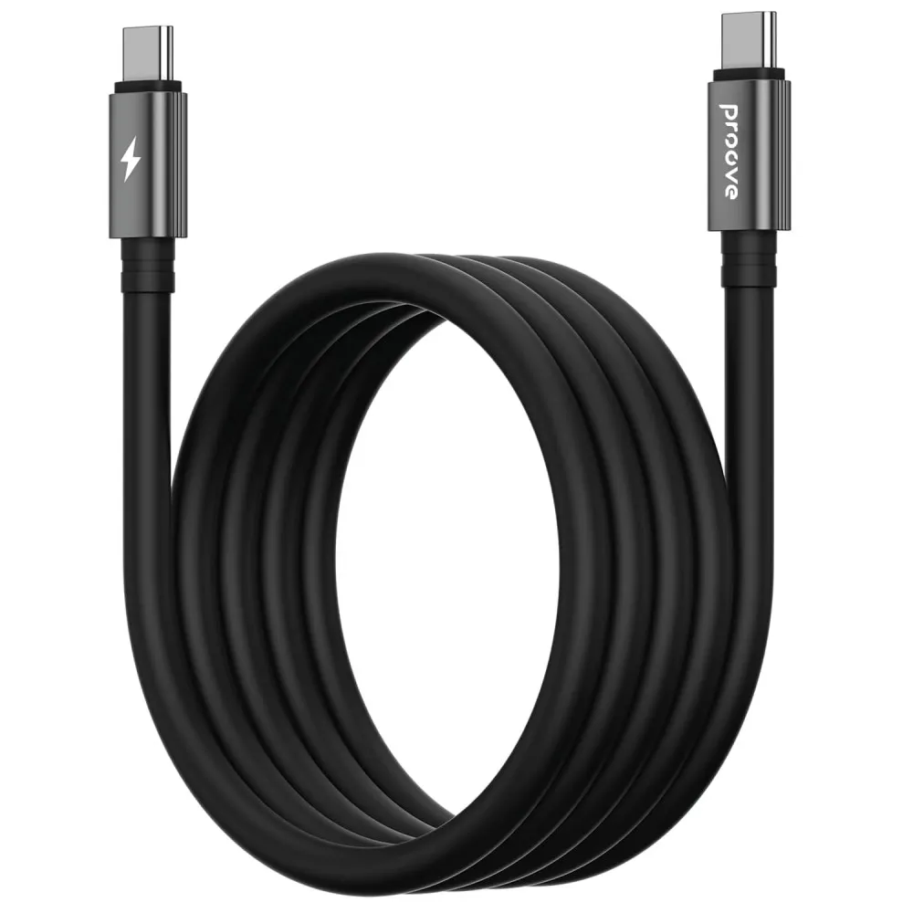 Кабель Proove Magneto Type-C to Type-C 60W (1m) (black) - зображення 1