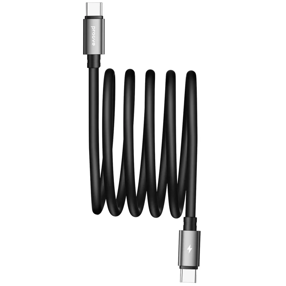 Кабель Proove Magneto Type-C to Type-C 60W (1m) (black) - мініатюра 4