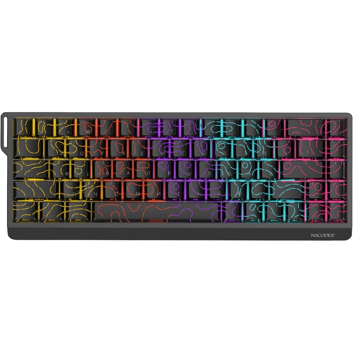 Клавіатура Ajazz NK68 V2 Red Switch Black (NK68-V2-R-S-B) - зображення 1