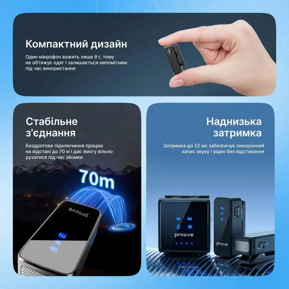 Мікрофон Proove ToneLine Black (PTWM00000201) - мініатюра 12