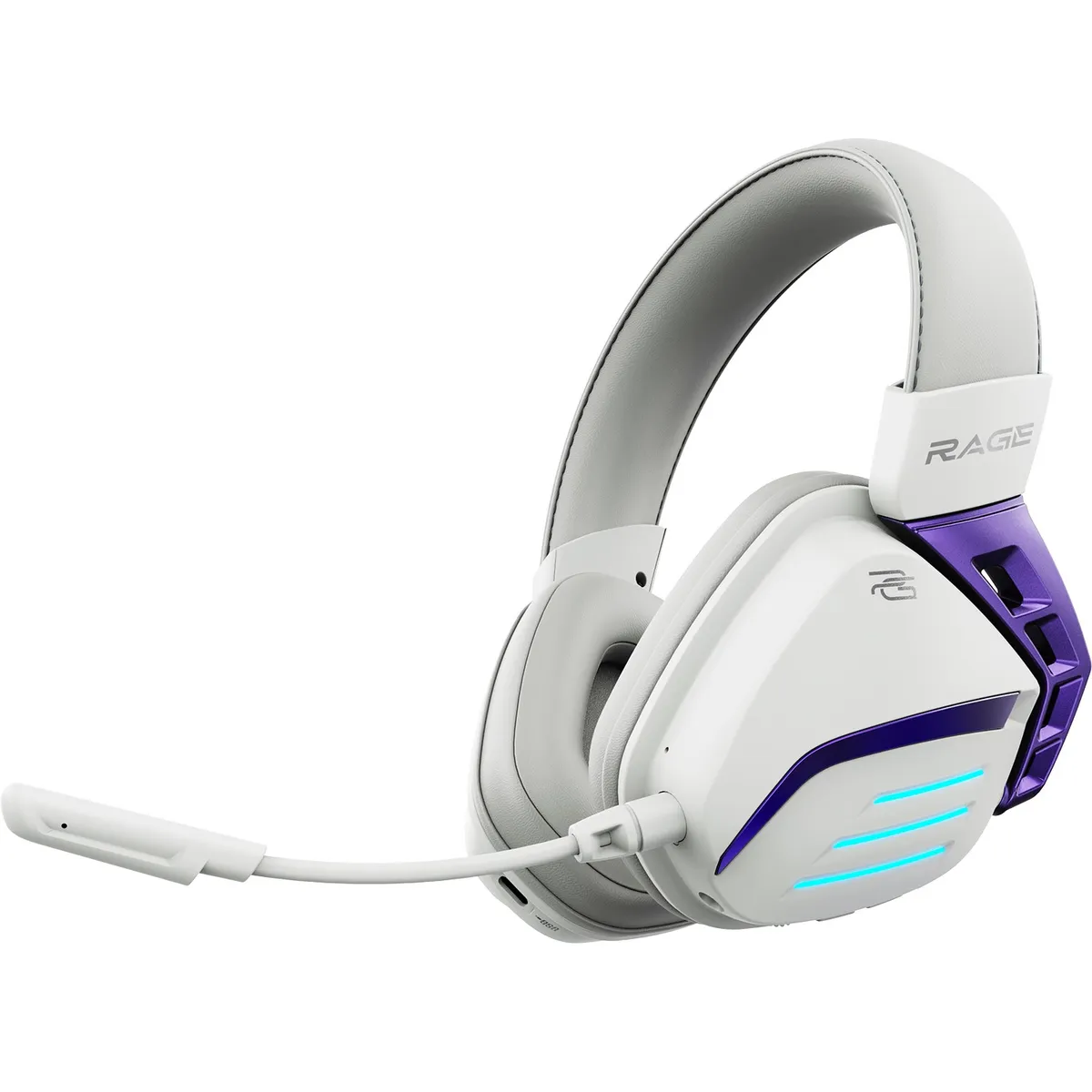 Bluetooth-гарнітура Proove Gaming Rage (APP) White/Purple (WHRG00020002) - зображення 1