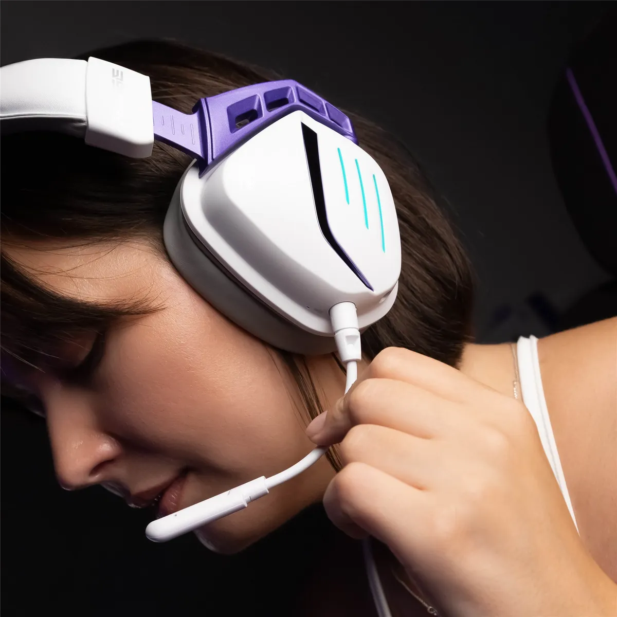 Bluetooth-гарнітура Proove Gaming Rage (APP) White/Purple (WHRG00020002) - мініатюра 8