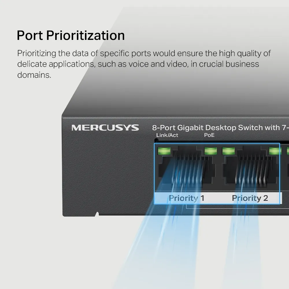 Комутатор Mercusys MS108GP - мініатюра 8