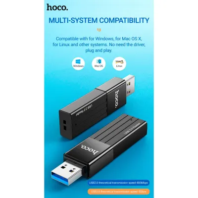 Кардрідер Hoco HB20 Black (HB20U3) - мініатюра 7