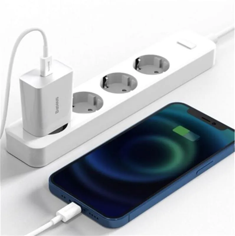 Мережевий зарядний пристрій Baseus (1USB-C 3A) 20W White (CCFS-SN02) - мініатюра 2