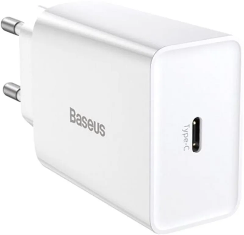 Мережевий зарядний пристрій Baseus (1USB-C 3A) 20W White (CCFS-SN02) - мініатюра 3