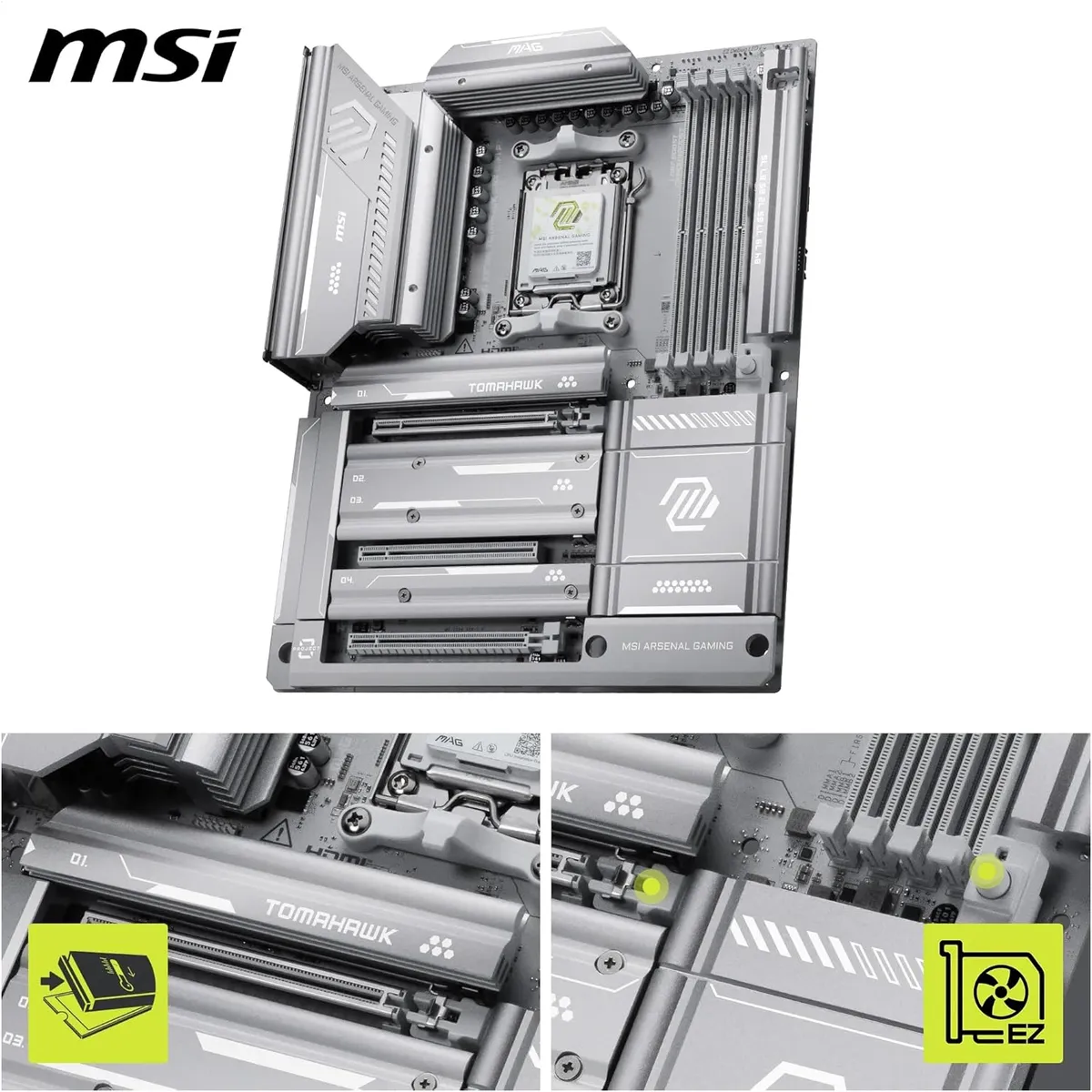 Материнська плата MSI MAG X870E Tomahawk Max WiFi PZ Socket AM5 - мініатюра 2