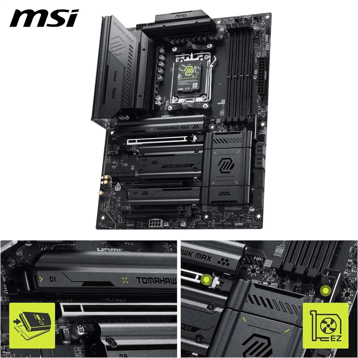 Материнська плата MSI MAG X870E Tomahawk Max WiFi Socket AM5 - мініатюра 10
