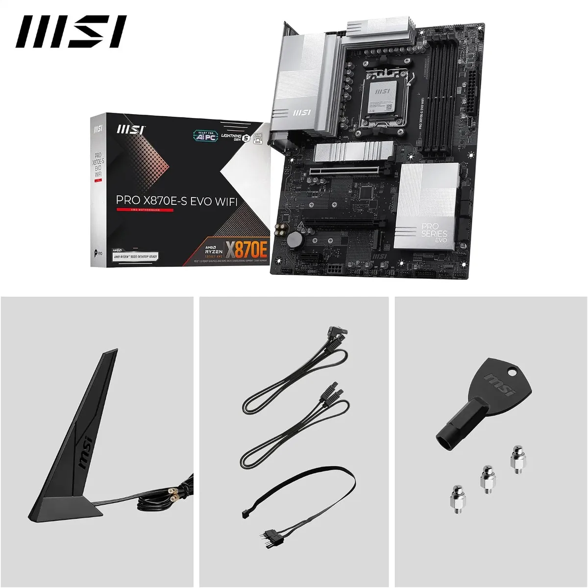 Материнська плата MSI PRO X870E-S EVO WIFI Socket AM5 - мініатюра 7