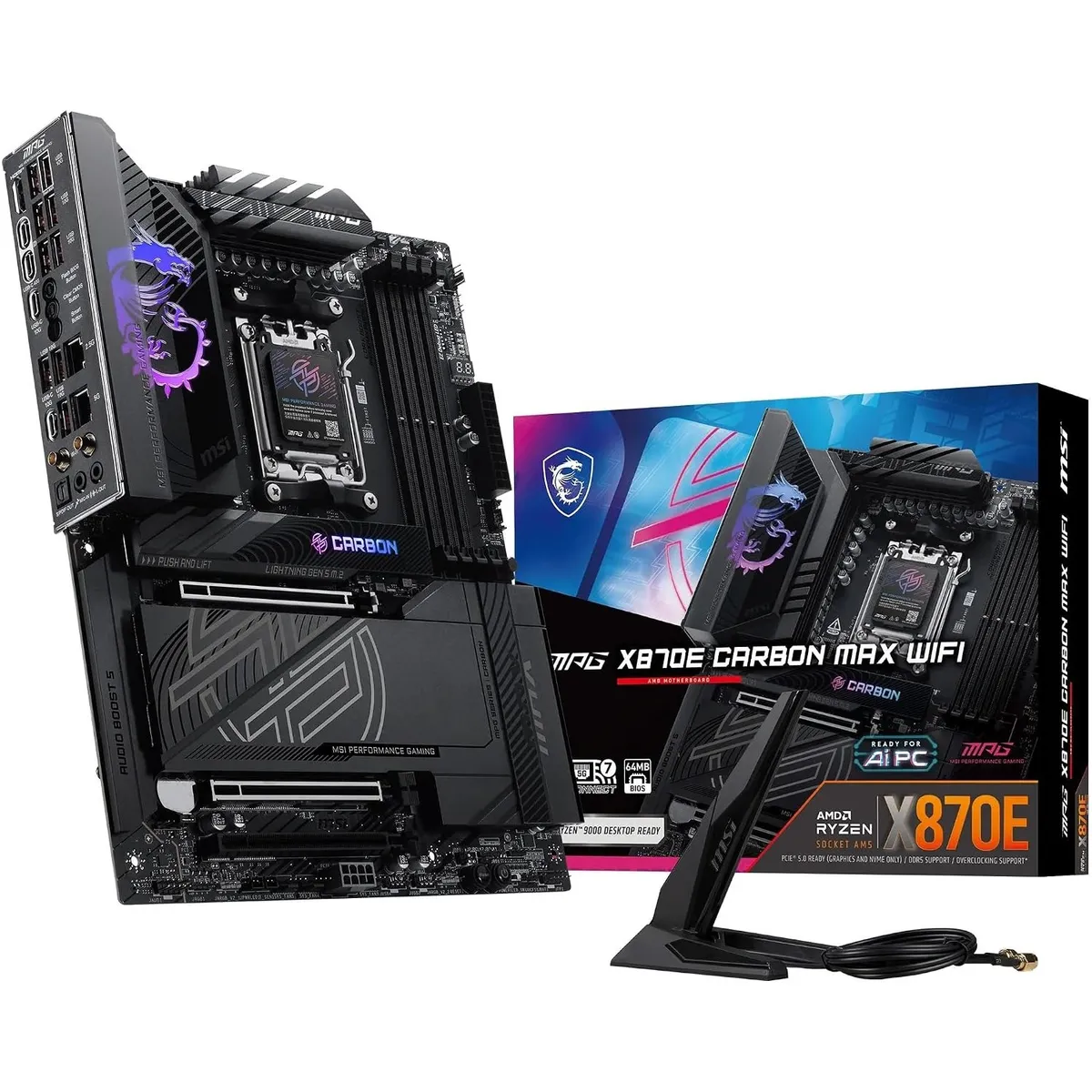 Материнська плата MSI MPG X870E Carbon Max WiFi Socket AM5 - мініатюра 14