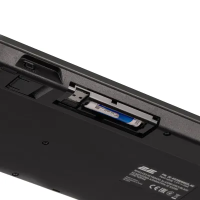 Клавіатура мембранна 2E KS280 120key, WL/BT, EN/UK/RU, silent, чорно-сіра - мініатюра 4
