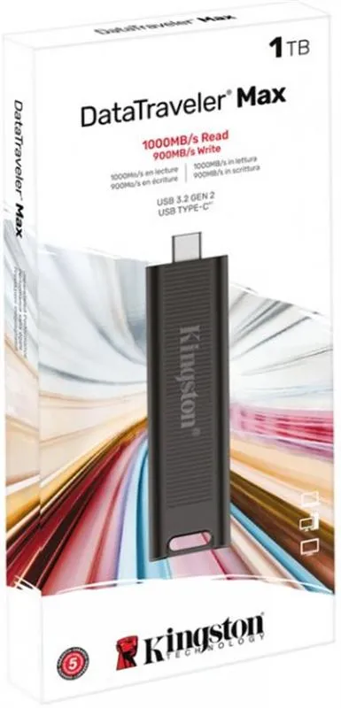 Флеш-накопичувач USB3.2 1TB Type-C Kingston DataTraveler Max Black (DTMAX/1TB) - мініатюра 10