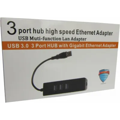 Концентратор Dynamode USB 3.0 Type-A - RJ45 Gigabit Lan, 3*USB 3.0 (USB3.0-Type-A-RJ45-HUB3) - мініатюра 4